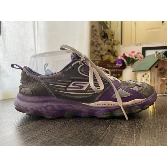 Skechers Go Train purple rare 2012 13507 resalyte sneaker sz 8.5 - Picture 3 of 13
